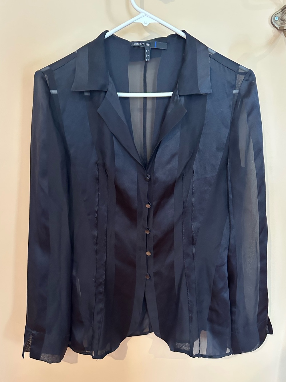 Cerruti Sheer Black Blouse